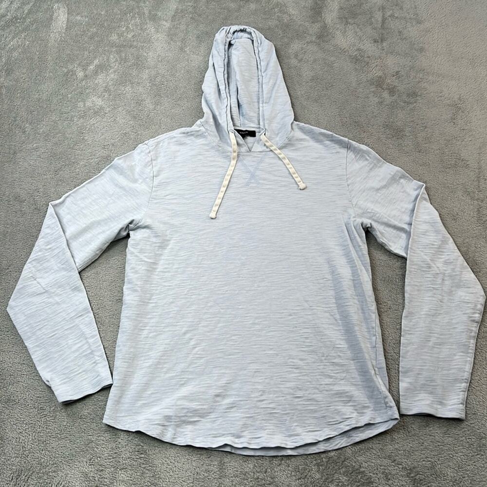 Vince S 100% Cotton Light Blue Long Sleeve Pullover Lightweight Hoodie